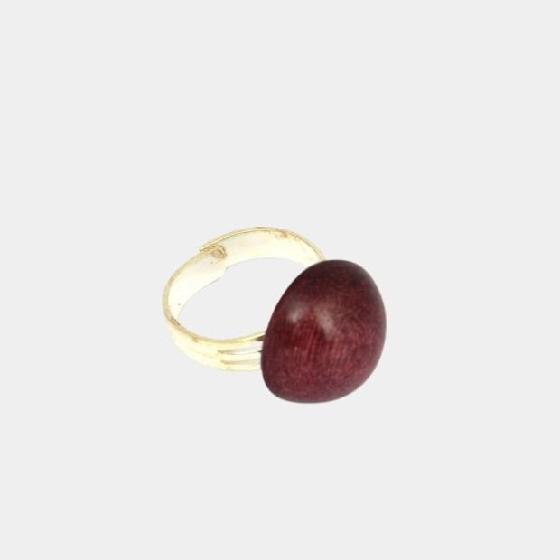 Bague sphre bois amarante Yemina 